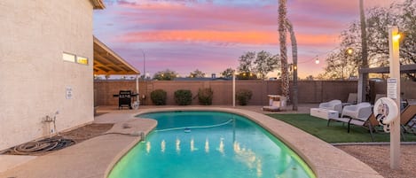 A heated pool