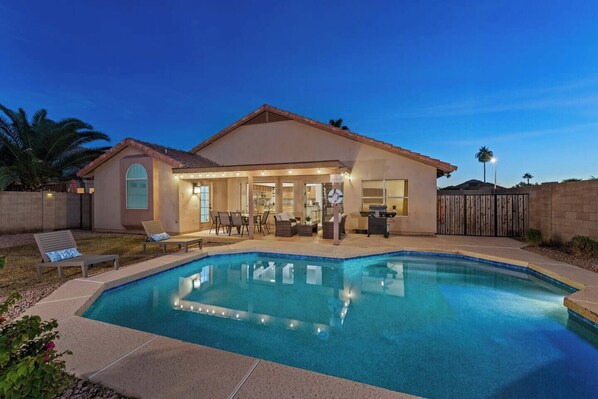 A heated pool