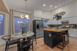 Fridge, microwave, oven, stovetop - Chandler LUX home with Private Heated Pool (FREE)! (Chandler)