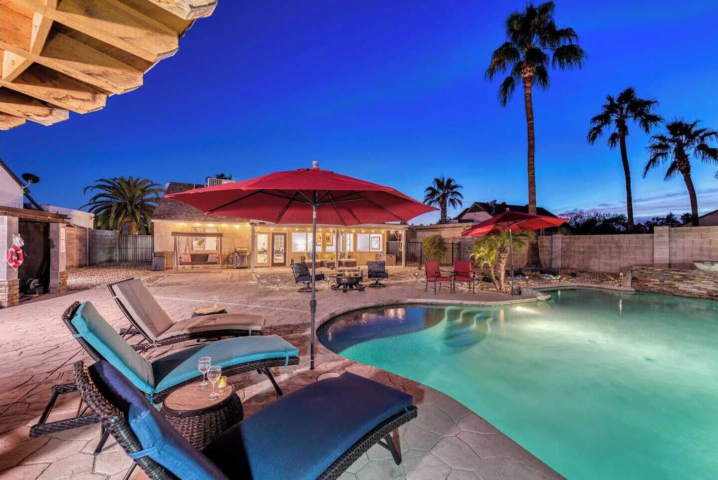 A heated pool