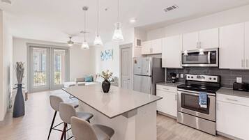 Microwave, oven, stovetop, dishwasher