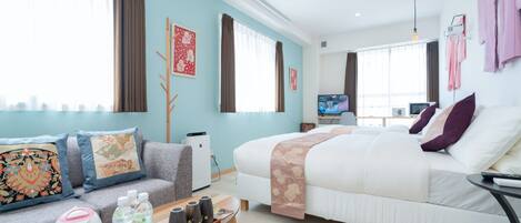 1 間睡房、書桌、免費 Wi-Fi、床單