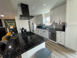 Microwave, oven, stovetop, dishwasher