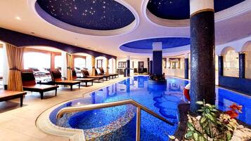2 indoor pools, seasonal outdoor pool
