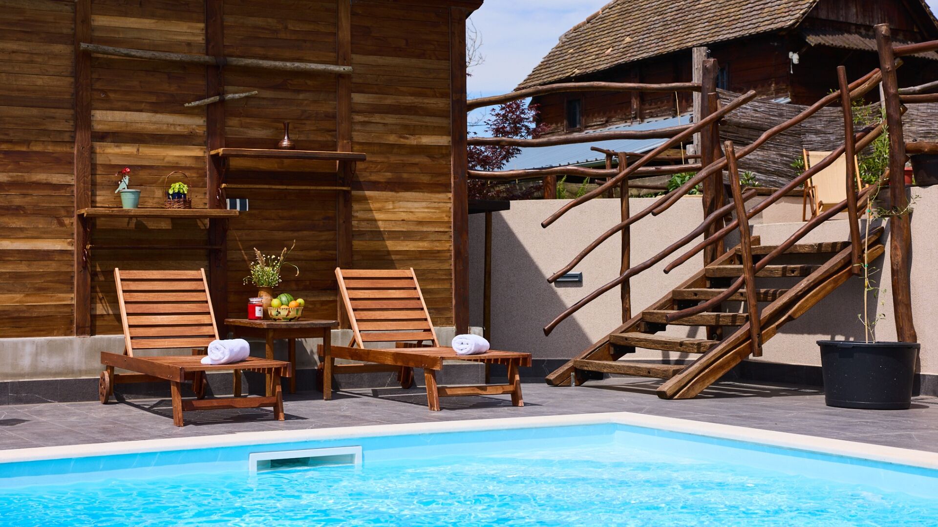 A heated pool