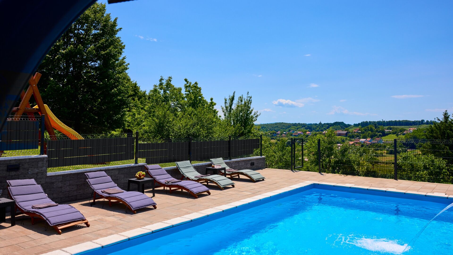 A heated pool