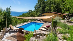 A heated pool