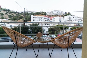 Deluxe szoba kétszemélyes ággyal, erkély, kilátással a városra | Terasz/udvar