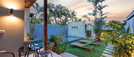 别墅, 露台, 泳池景观 | 住宿内部