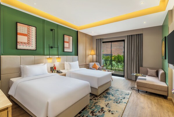 Premium-Zweibettzimmer | Minibar, Zimmersafe, Schreibtisch, Bügeleisen/Bügelbrett