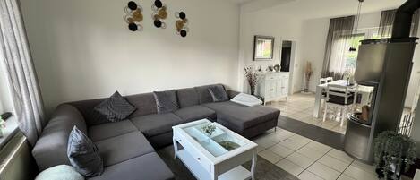 Televisión y chimenea