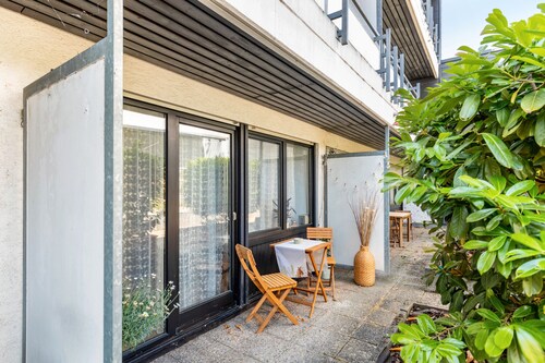 Ferienwohnung 'Bergblick Terrasse Nähe Fluss' mit Bergblick und privater Terrasse