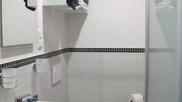 Dusche, Haartrockner, Handtücher