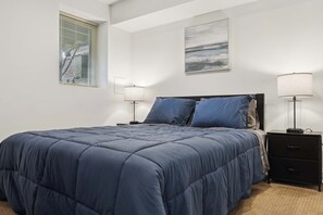 2 bedrooms, iron/ironing board, travel crib, WiFi