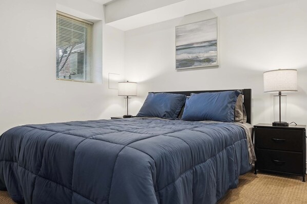 2 bedrooms, iron/ironing board, travel crib, WiFi