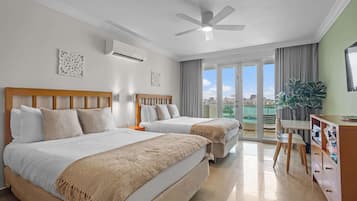 3 bedrooms, desk, iron/ironing board, travel crib