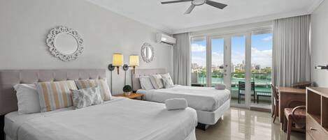 3 bedrooms, desk, iron/ironing board, travel cot