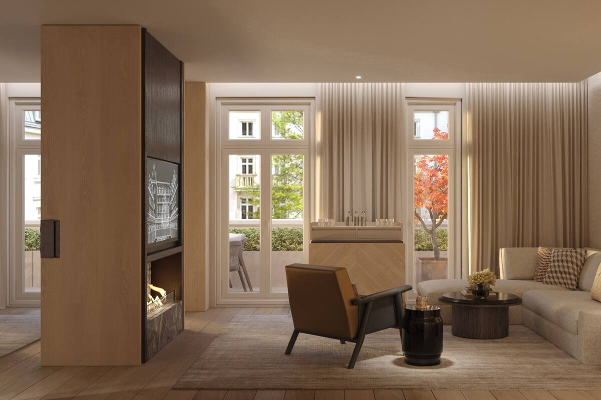 Deluxe-Loft, Blick auf den Innenhof | Hochwertige Bettwaren, Daunenbettdecken, Minibar, Zimmersafe