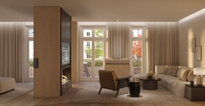 Loft Terrace Suite | Ropa de cama de alta calidad, edredón y minibar 