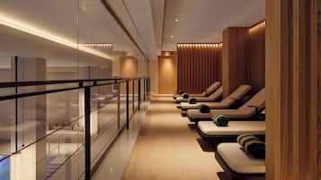 Couples treatment rooms, sauna, steam room, body treatments
