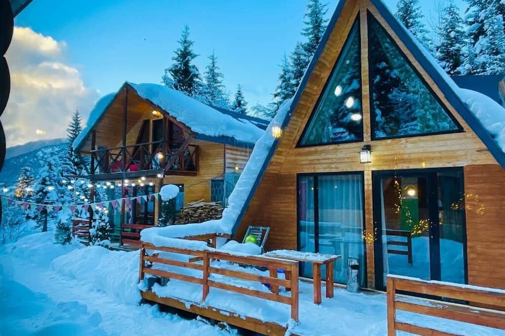 Wooden Huts in Mestia