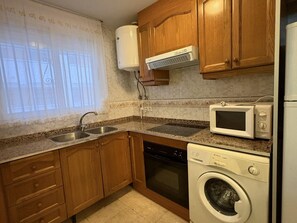 Fridge, microwave, coffee/tea maker