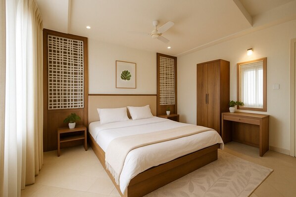 Deluxe dubbelrum - utsikt mot staden | Strykjärn/strykbräda och gratis wi-fi