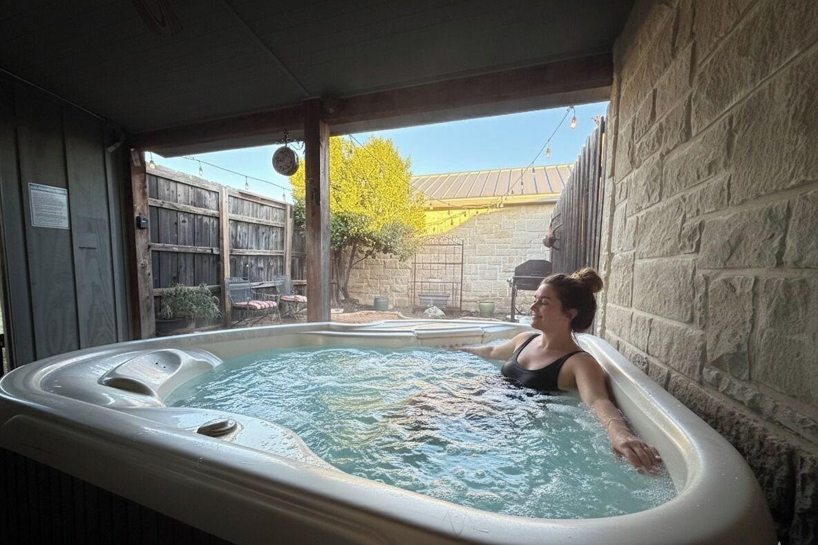 Outdoor spa tub