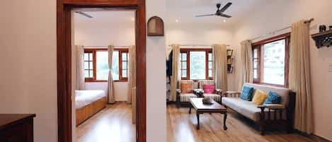 Suite, Balcony, Mountain View | 1 bedroom, desk, laptop workspace
