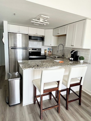 Microwave, oven, stovetop, dishwasher