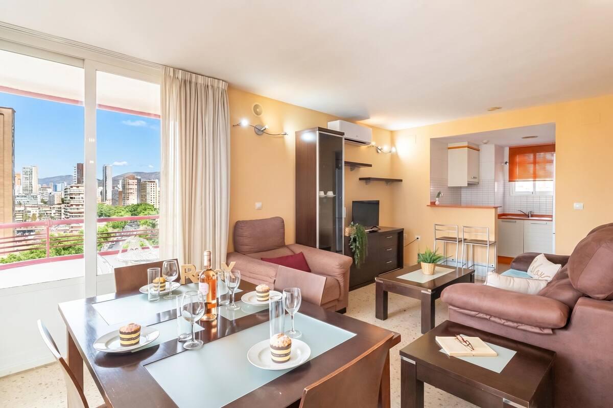 標準公寓, 1 間臥室, 微波爐 (Benidorm Levante Beach 8A) | 起居區