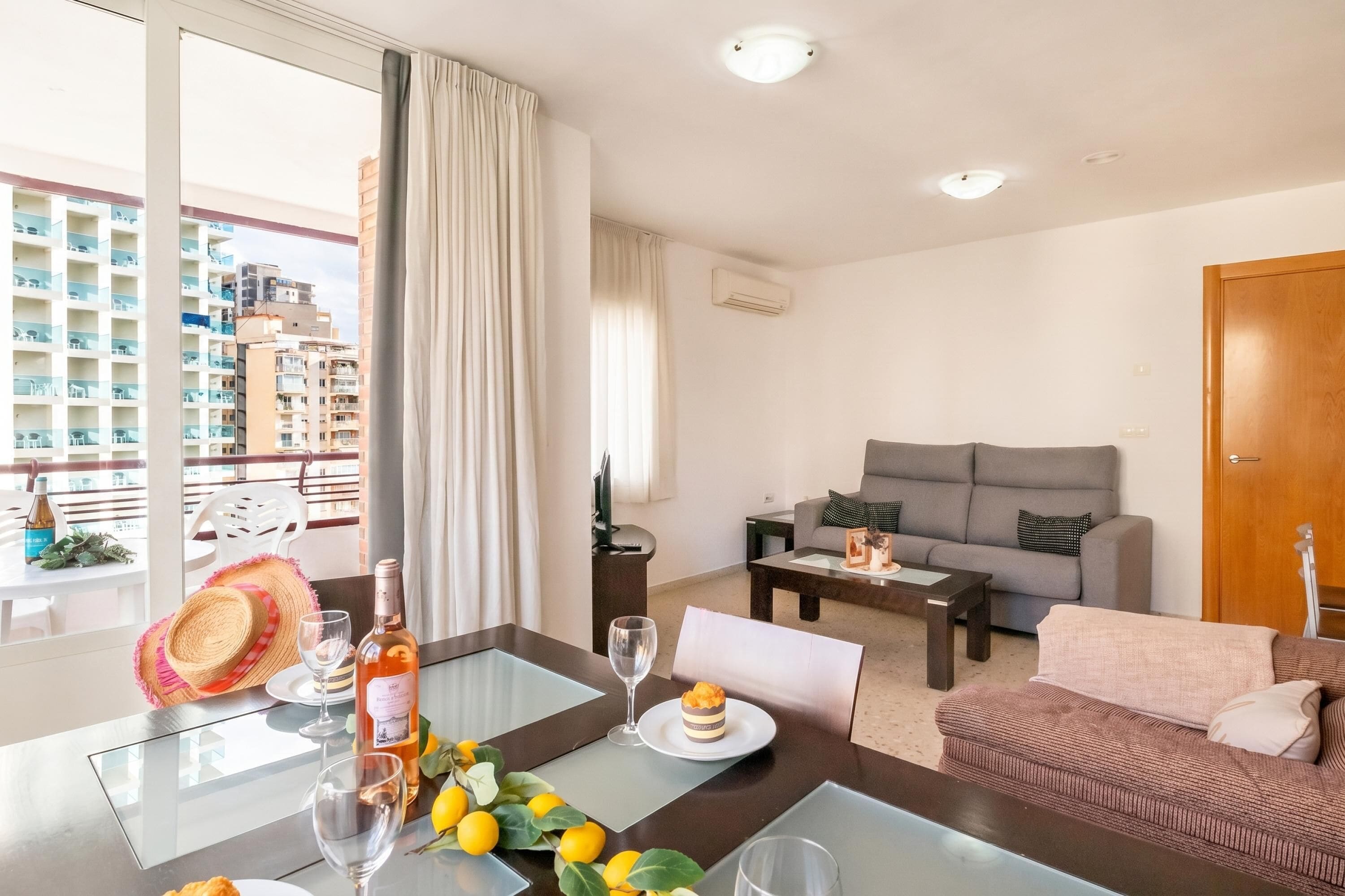 Standard Apartment, Multiple Bedrooms (Benidorm Levante Beach 11B) | Living area | 21-inch flat-screen TV with cable channels