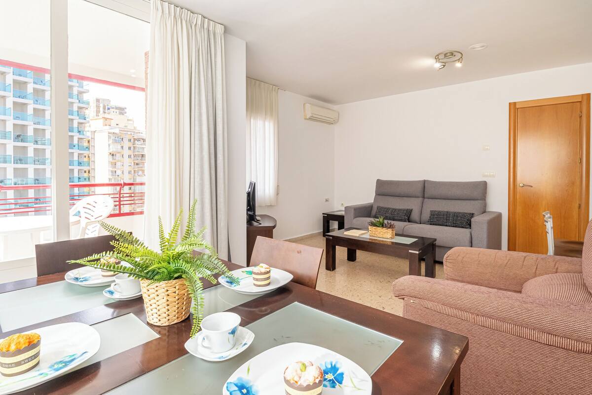 標準公寓, 1 間臥室, 微波爐 (Benidorm Levante Beach 6B) | 用餐區