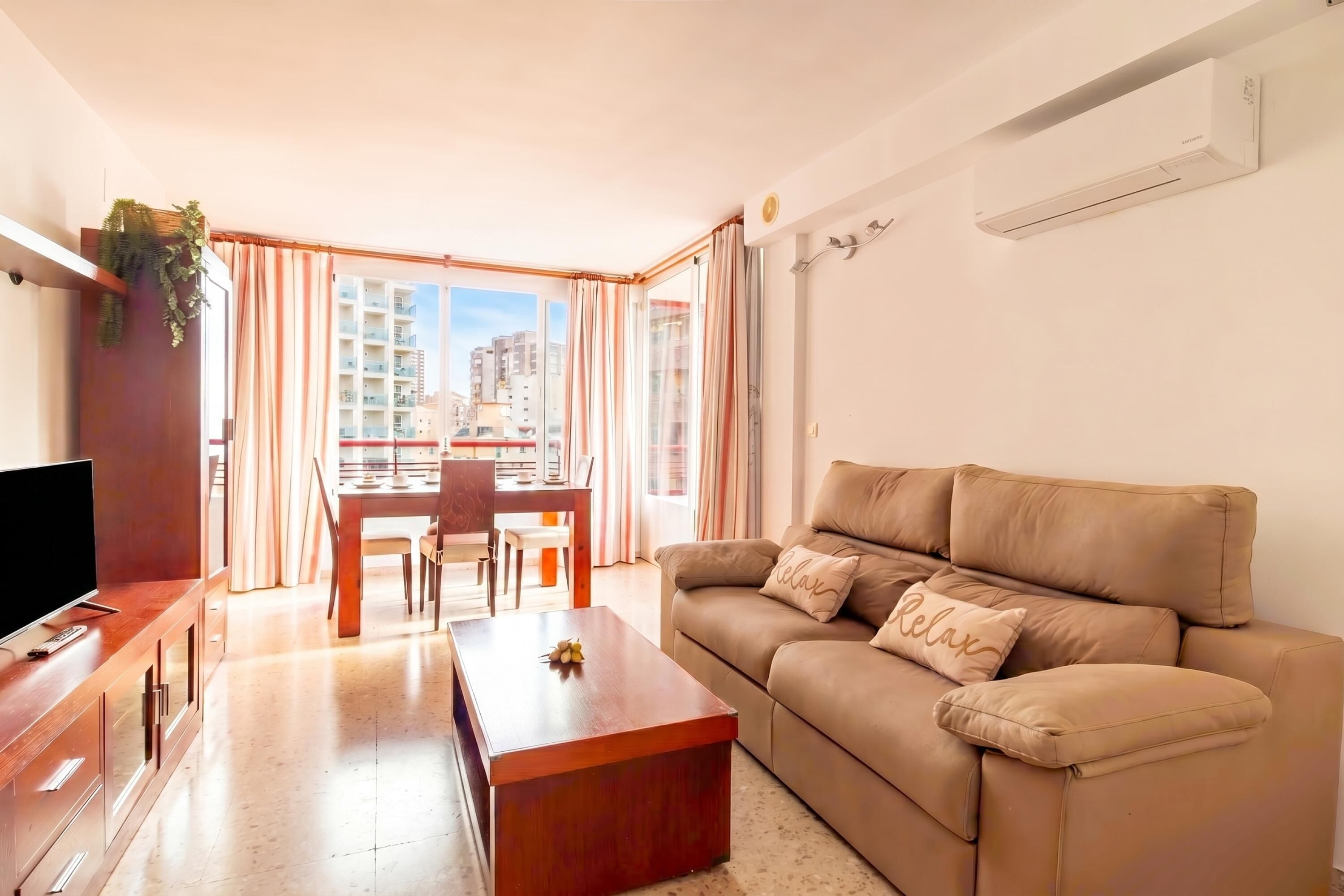 Apartamento standard, 1 quarto, micro-ondas (Benidorm Levante Beach 11A) | Área de estar
