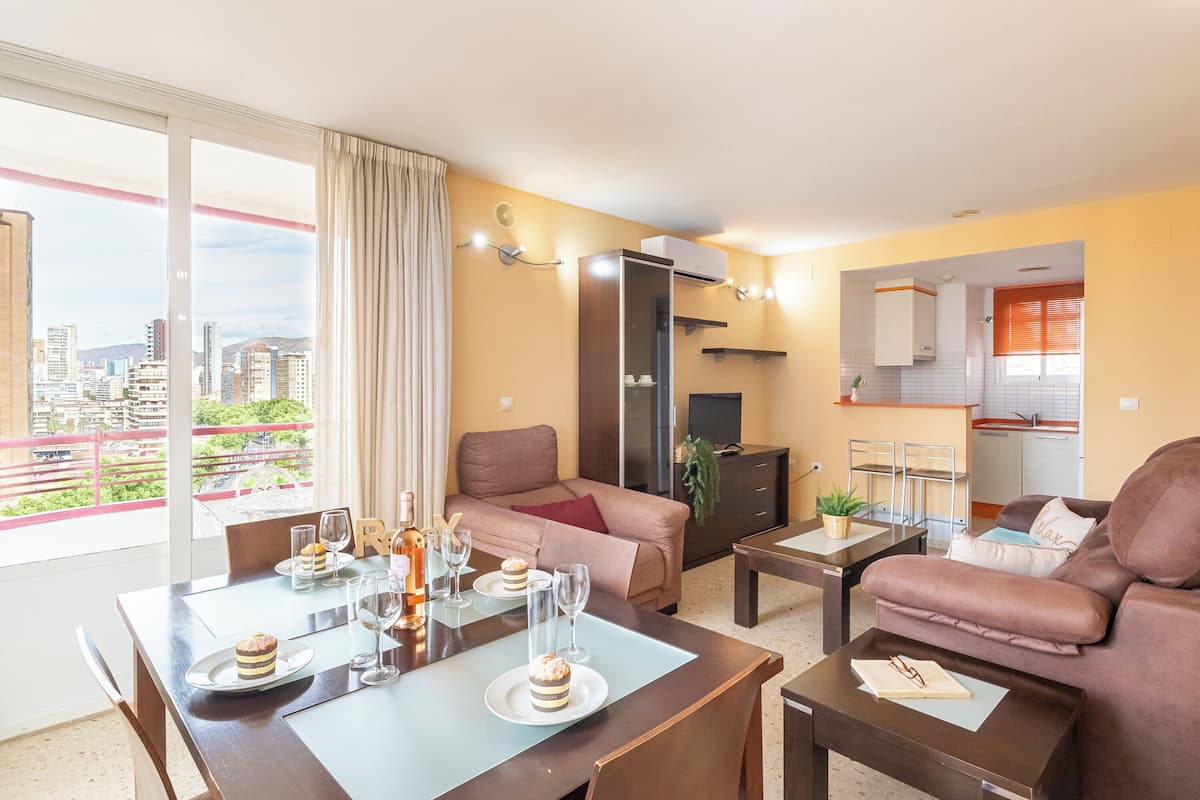 Standard Apartment, Multiple Bedrooms (Benidorm Levante Beach 8A) | Living area | 21-inch flat-screen TV with cable channels