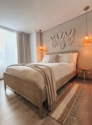 1 habitación, tabla de planchar con plancha, wifi gratis y ropa de cama 