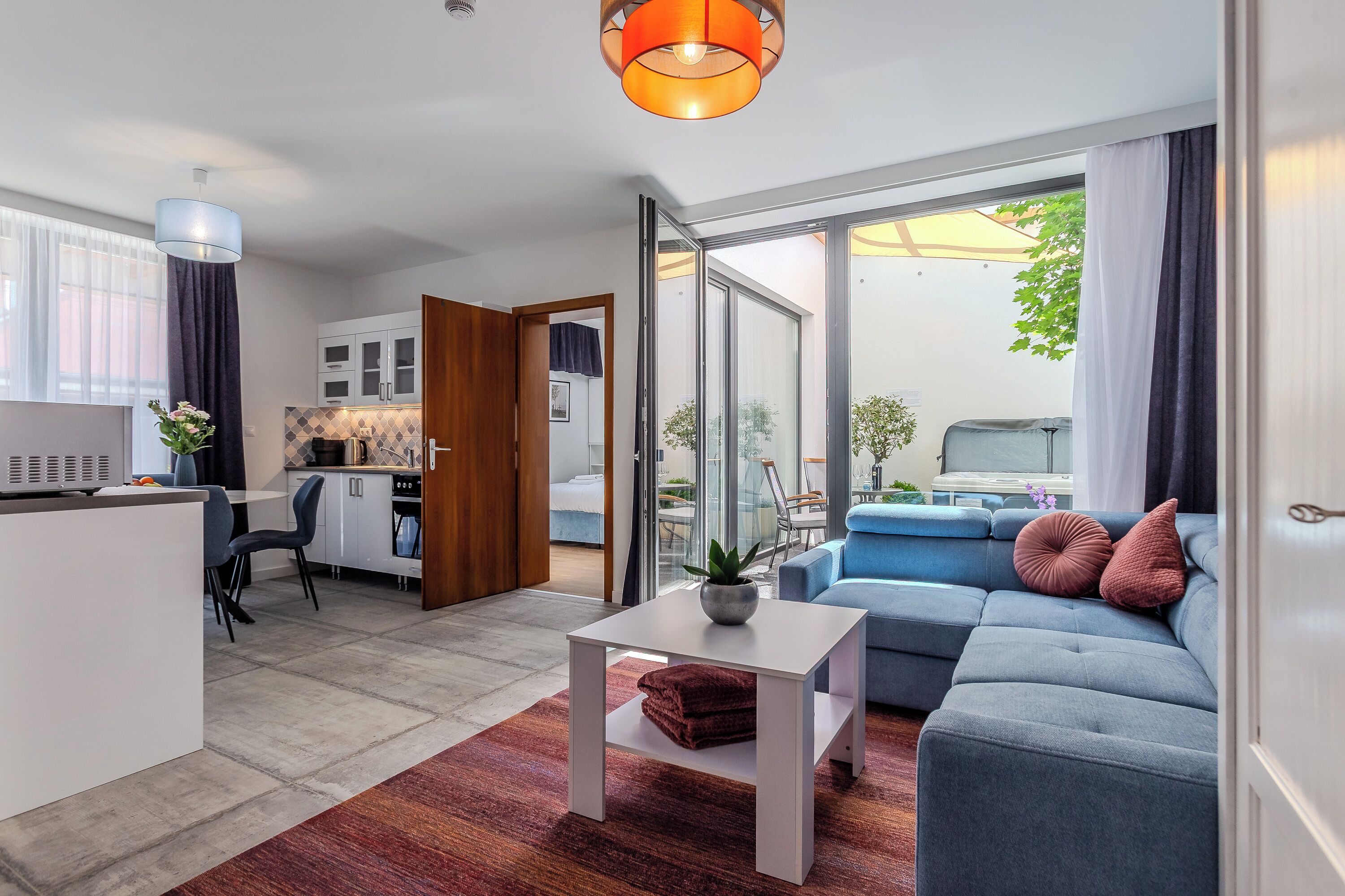 Luxury-Apartment, Mehrere Schlafzimmer (Fulop Panzio-Blue Lagoon Apartment) | Wohnbereich