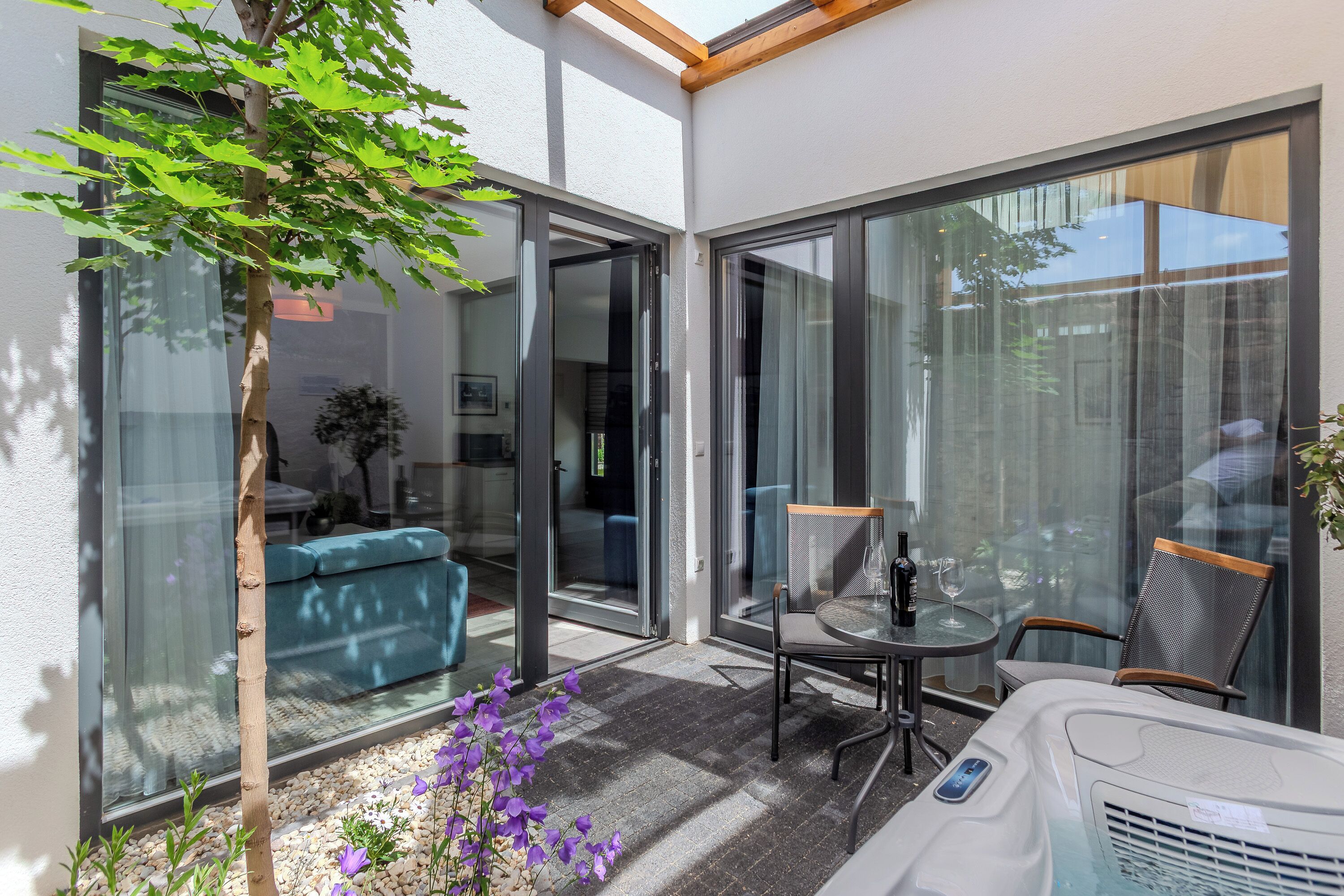 Apartemen Mewah, beberapa kamar (Fulop Panzio-Blue Lagoon Apartment) | Teras/patio
