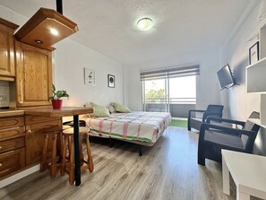 1 chambre, fer et planche à repasser