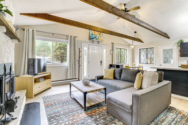 House (3 Bedrooms) | Interior - Pool & Lake Access: Family Poconos Cabin w/ Deck (Tobyhanna)