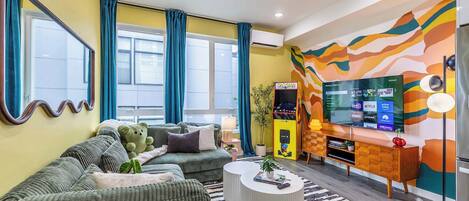 TV, books, offices, computer monitors