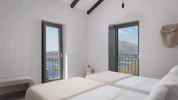 Exclusieve villa, uitzicht op zee | 3 slaapkamers, lakens van Egyptisch katoen, luxe beddengoed, donsdekens