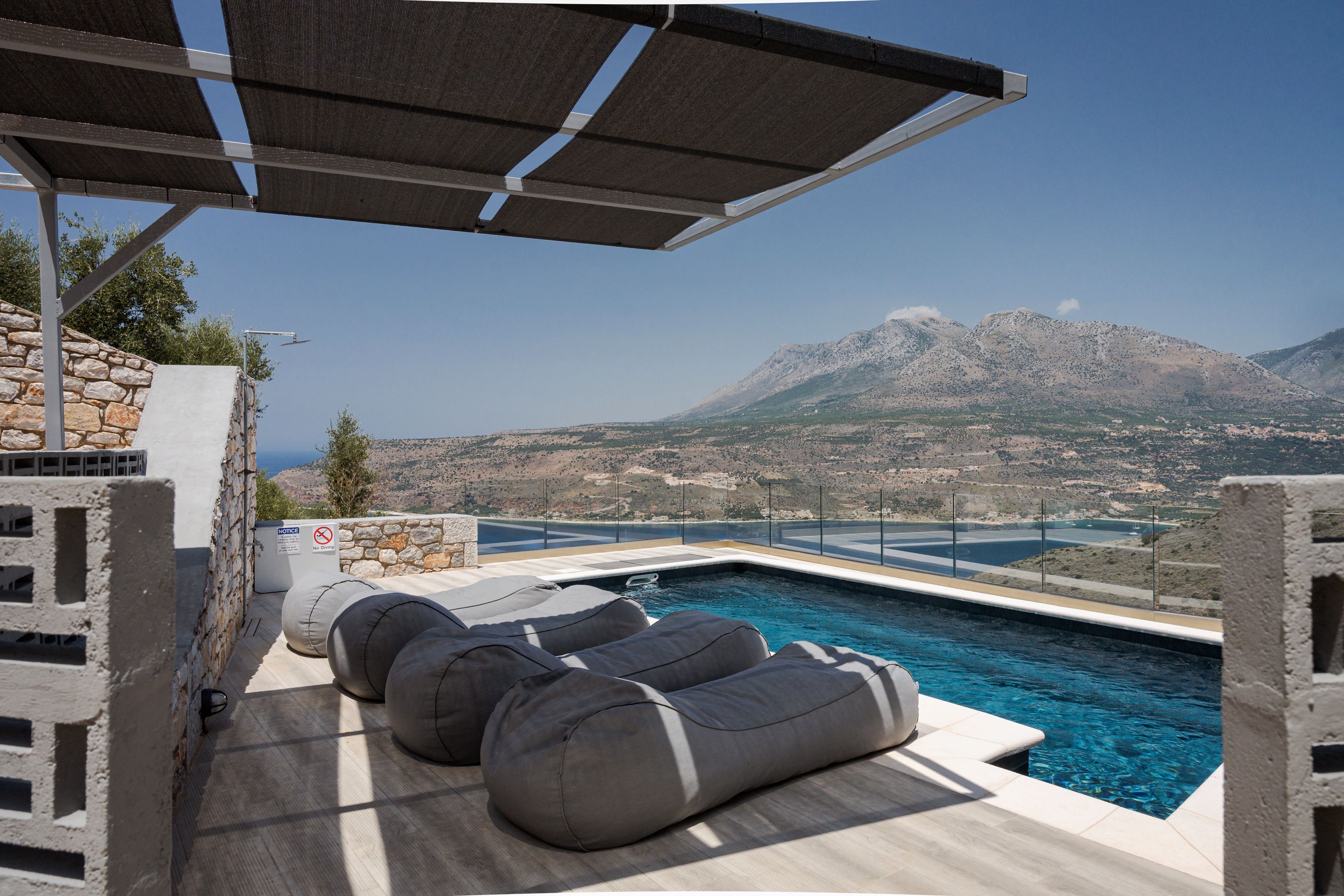Villa Exclusive, vue mer | Draps en coton égyptien, literie de qualité supérieure