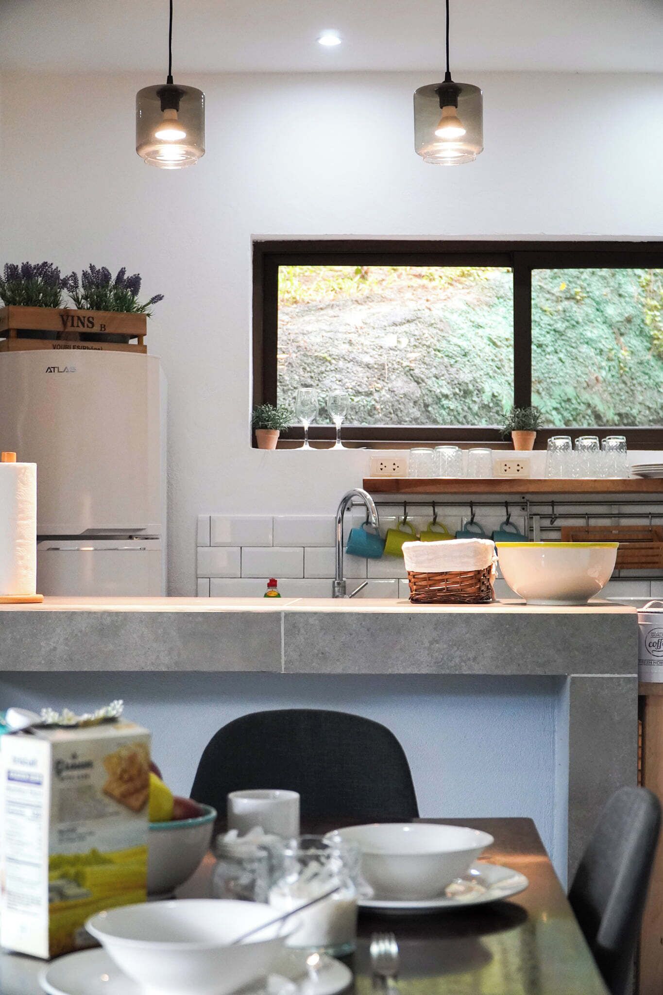 Familienapartment, Balkon, Gartenblick | Speisen