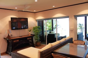 Villa, 3 Bedrooms, Smoking, Private Pool | Living room - Beachfront Oasis With Private Pool and Jacuzzi on Samui's Bang Por Beach (Koh Samui)