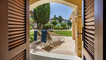 Apartment, 2 Bedrooms, Terrace, Pool View | Terrace/patio