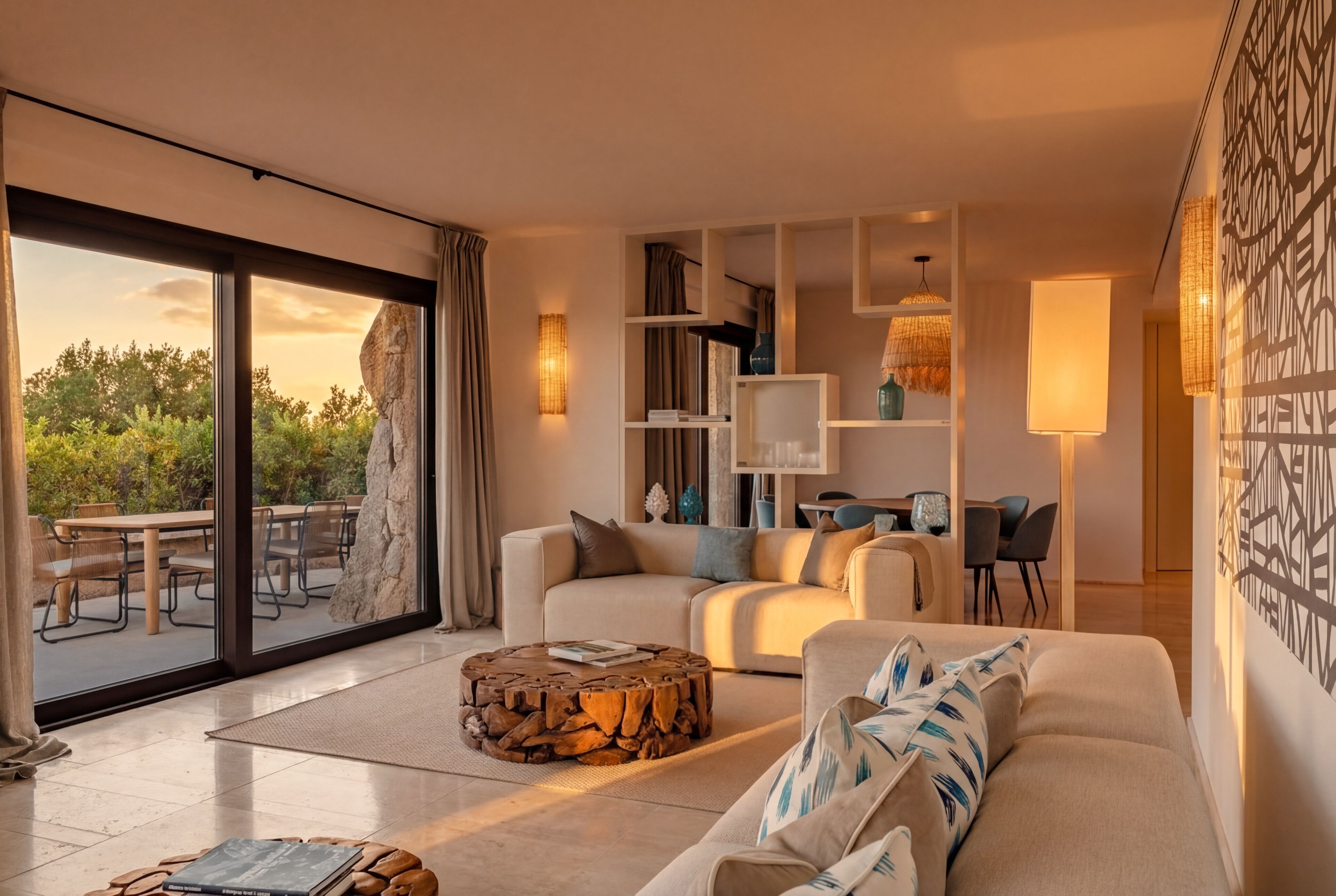 Luxury Suite, 3 Bedrooms, with Garden | Living area | 50-inch Smart TV with digital channels, iPad, first-run films