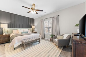 4 dormitorios, tabla de planchar con plancha, wifi y ropa de cama
