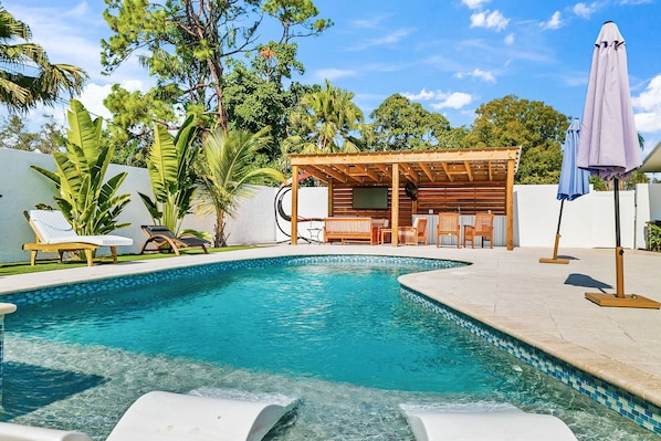 A heated pool