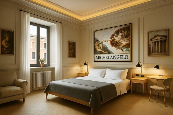 Caixa forta a l'habitació i escriptori 